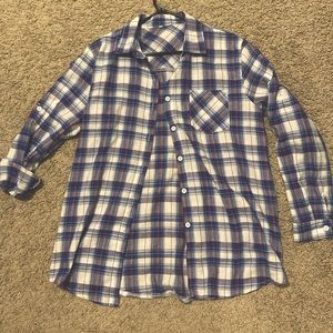 Blue red white flannel
